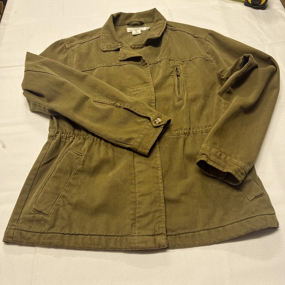 H&M Army Green Utility Jacket L.O.G.G. Women’s EUR 38 US 8 /Med. 100% Cotton - Picture 3 of 11